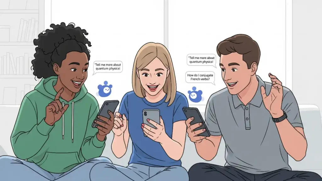 তিনজন বন্ধু ChatGPT Go প্ল্যান ব্যাবহার করছেন