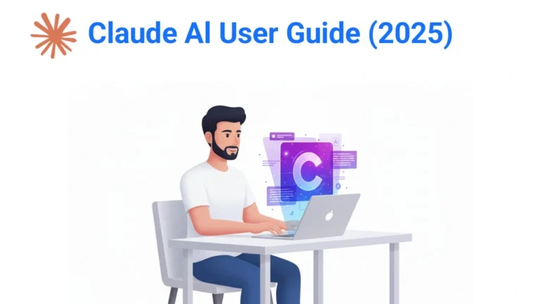 Claude AI ব্যবহার গাইড (২০২৫): এই স্মার্ট AI কিভাবে ব্যবহার করবেন 3 একজন ব্যবহারকারী ল্যাপটপে Claude AI ব্যবহার করছেন, যা এই Claude AI ব্যবহার গাইড এর মূল বিষয়।